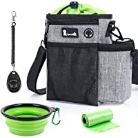 Los mejores  - Pecute Bolsa de Entrenamiento para Perros Impermeable con Bolsa para Botella de Agua- Ajustable Bandolera- Cinturón y…